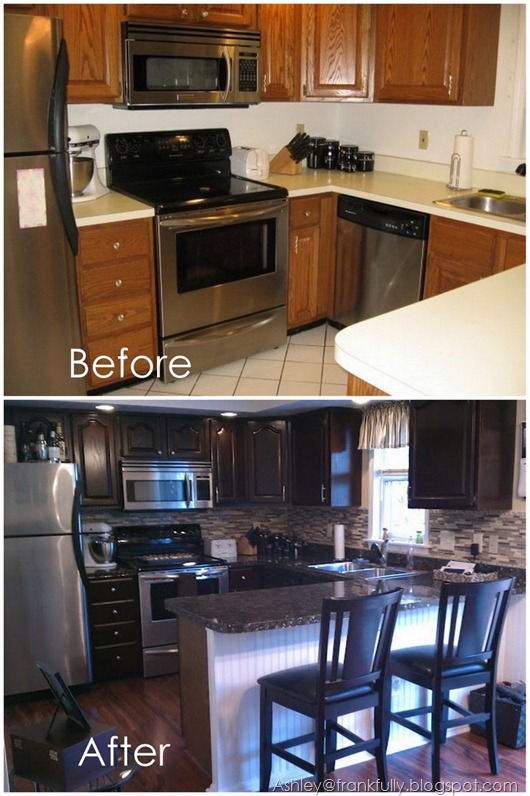 Ashley's kitchen before and after