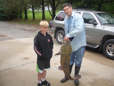 Nate and Matt Kissinger from Pella show catch from below the Red Rock Dam