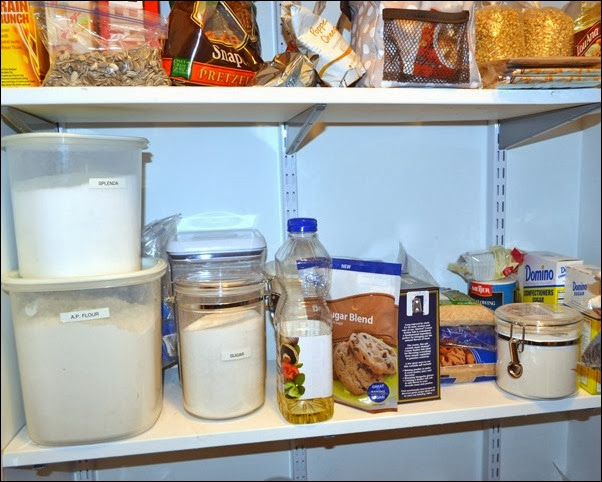 organized pantry baking