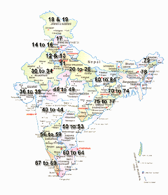 India Map with PIN codes