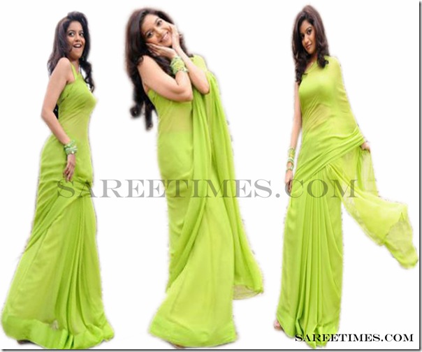 Swathi_Green_Plain_Saree