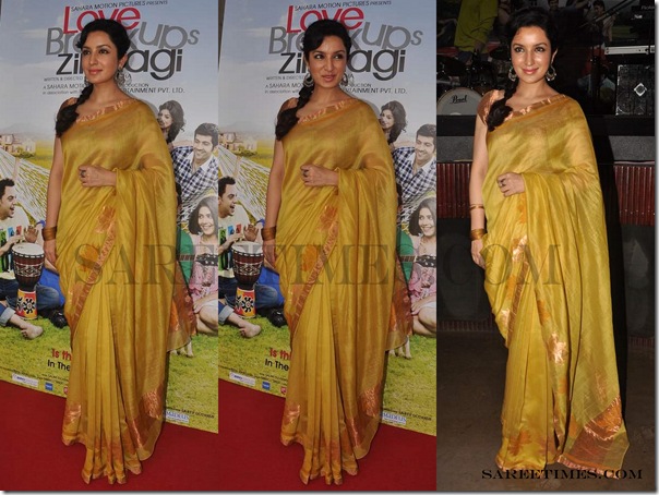 Tisca_Chopra_Gold_Designer_Saree