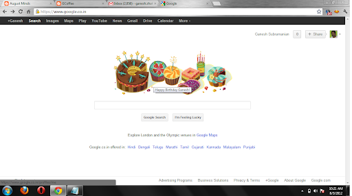 Google Wishes on Birthday