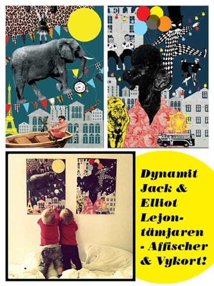 Dynamit, Jack och Elliot lejontämjaren, Affischer och vykort, Lisa Bengtsson