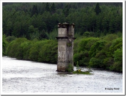 All that remains of the Glengarry to Fort Agutus Railway over Loch Ness.