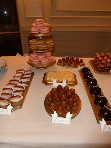 A quick snapshot of the table before everything was arranged.