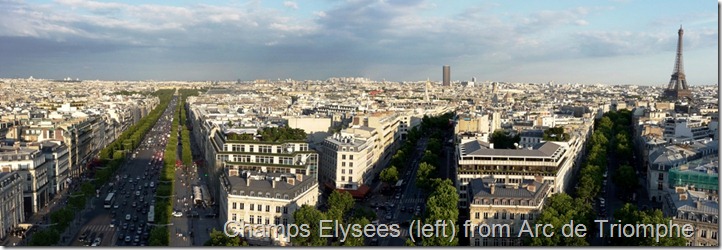 Champs Elysees from Arc de Triomphe, Paris