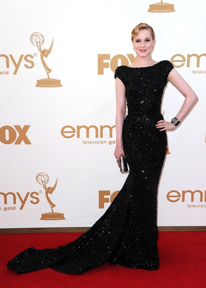 Evan Rachel Wood arrives at the 63rd Annual Primetime Emmy Awards