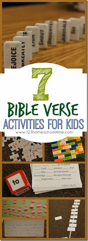 7 Bible Verse Activities for Kids - These are such fun, hands on activities for kids to practice any Bible verse! These work for any kids that are reading (1st-6th grade). Great for Sunday School Lessons!! 7 Bible Verse Activities for Kids - These are such fun, hands on activities for kids to practice any Bible verse! These work for any kids that are reading (1st-6th grade). Great for Sunday School Lessons!!