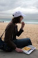 Fish and Chips at Manly beach