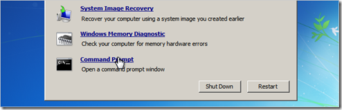 Windows Recovery Command Prompt Windows Recovery Command Prompt
