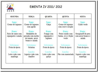 ementa IV 1112