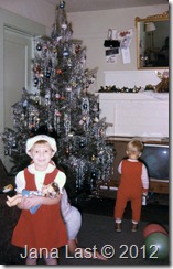 Jana and brothers in front of Christmas Tree Jana and brothers in front of Christmas Tree