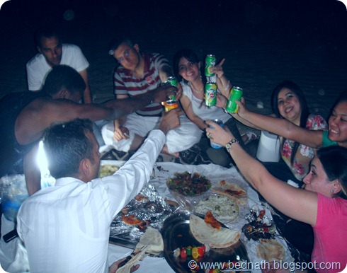 रात्रि भोजमा रमाउदै Sealine Beach - Doha Qatar Sealine Beach - Doha Qatar -Bed Nath Blog