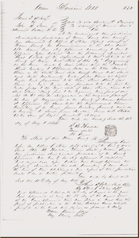 John A. Irwin and Catherine Irwin sued Dec Term 1855_0009