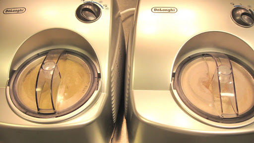 double duty: two ice cream machines at work double duty: two ice cream machines at work