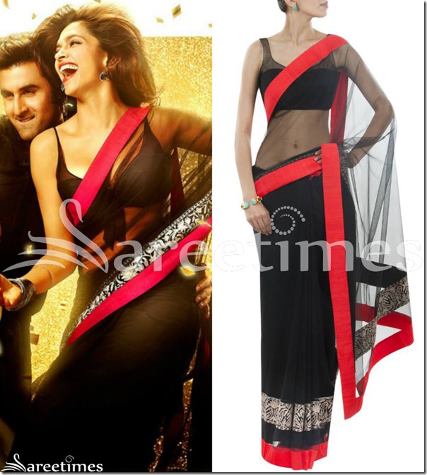 Deepika_Manish_Malhotra_Black_Saree