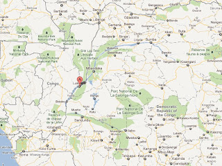  – Le point A en rouge, la localité de Lukolela dans la province de l'Equateur en RDC, localisé sur GoogleMap.