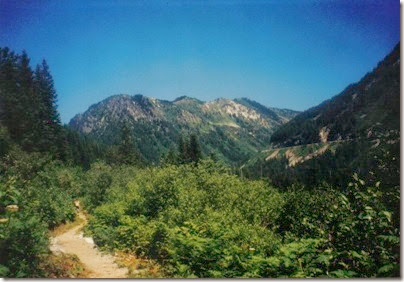 View from near Milepost 1712 on the Iron Goat Trail in 2000