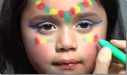 Todo Halloween: Como hacer un maquillaje de hindú para niña