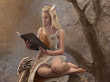 Elf Princess Reading Magic Book