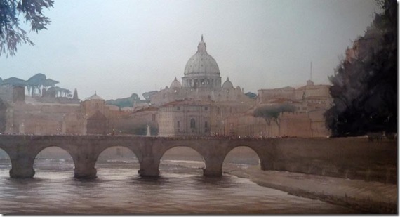 27 Roma Ponte San Angelo 64 x 110 cm