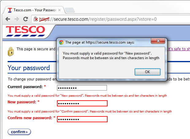 Rigorose regole delle password