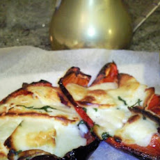 Roasted Red Peppers With Halloumi