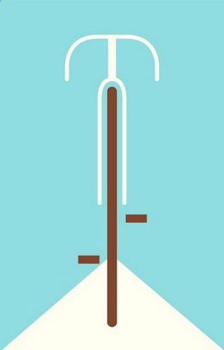 This print is so minimal yet impactful. (Bicycle, postercabaret.com)