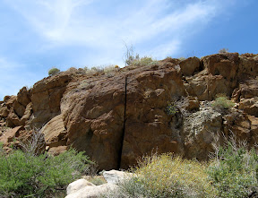 Cool rock with almost a perfect vertical split.
