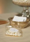 A little jelly-bean favor bag for guests to take home. A little jelly-bean favor bag for guests to take home.