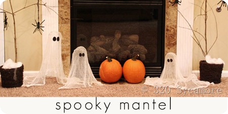 spooky mantel