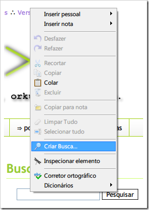 Criar Busca no Opera Criar Busca no Opera