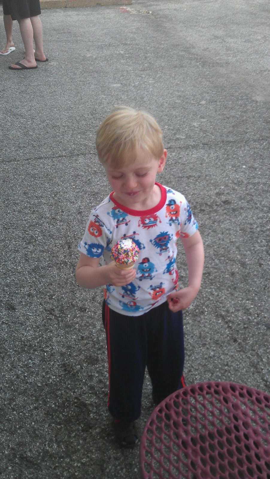 Mr custards for going potty at school