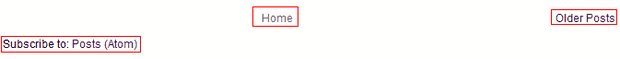  Hide Posts Atom, Older, Newer Posts & Home from Blogger