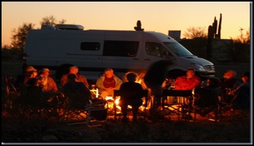 Campfire at Quartzsite