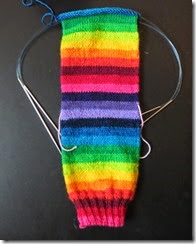 Rainbow Sock 1 - past leg