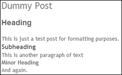 Sample Formatting 2