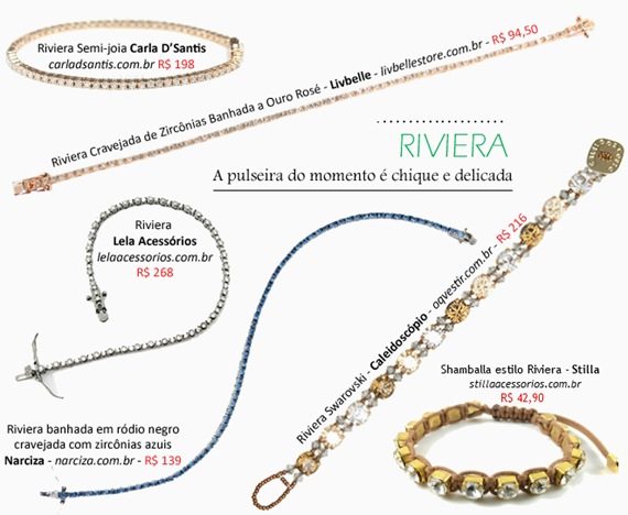 A moda das pulseiras Riviera: 6 sugestões de compras em diferentes estilos. A moda das pulseiras Riviera: 6 sugestões de compras em diferentes estilos.
