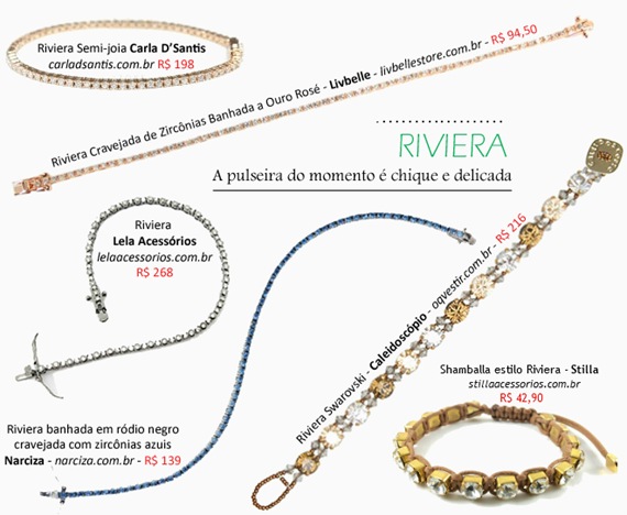 A moda das pulseiras Riviera: 6 sugestões de compras em diferentes estilos.