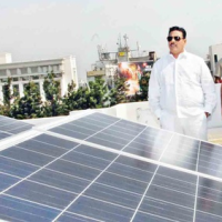 Solar unit set up at Andhra CM's camp office...