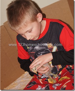 7 year old with his pet chicken 7 year old with his pet chicken