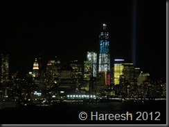 A night view of NY - new WTC and lights at Old WTC towers