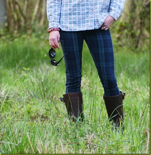 green tartan trousers