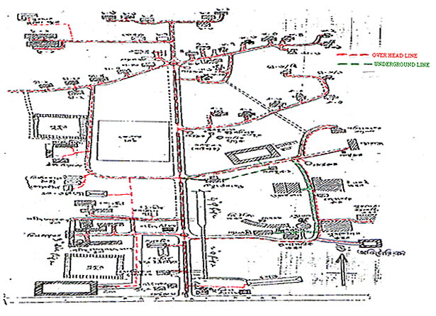 TRANSMISSION LINES ON THE MAP OF CUET CAMPUS