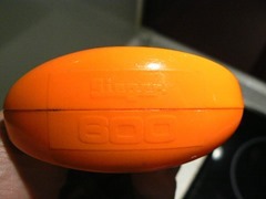 Corkscrew with orange plastic top, marked “Sieger 600”