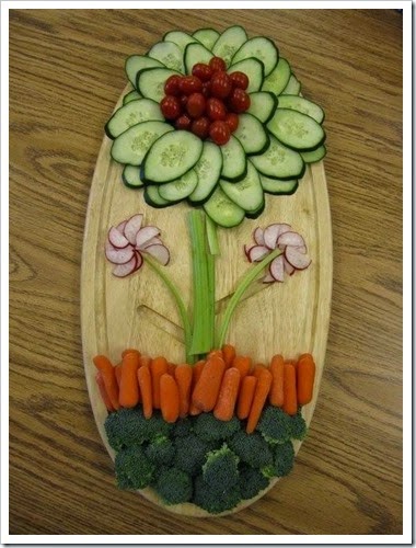 vegetable plate flower