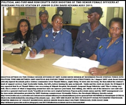 ROSEBANK two female cops left and right were shot by SAPF clerk David Kekana 1 Aug2011