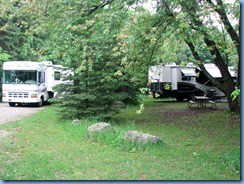 4502 Bass Lake Provincial Park - our motorhome in camp site #48 and Don & Shirley's in #5