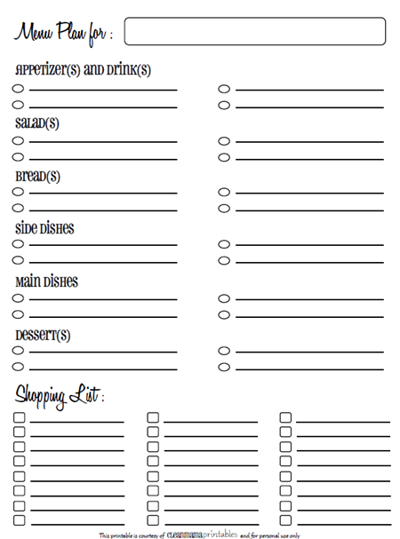 menu plan menu plan